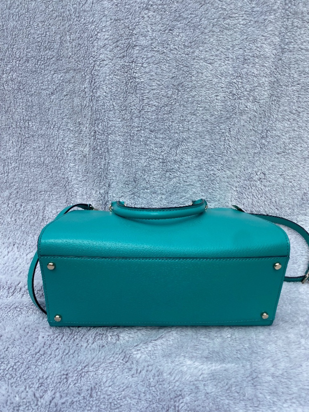 Kate Spade Satchel Leather Bag in bright Aquamarine color (NWT) - Picture 5 of 12